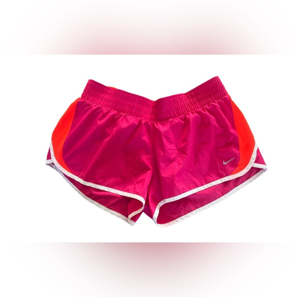 NIKE - DRY FIT 
Women's Vibrant Pink and Orange Athletic Shorts